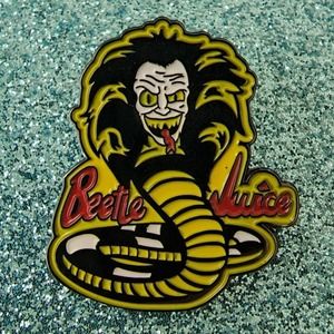 Beetlejuice x Cobra Kai Mashup Crossover Enamel Pin